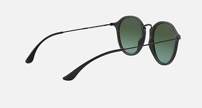 ROUND FLECK FLASH LENSES GRADIENT Sunglasses in Black and Orange