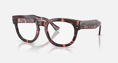 MEGA HAWKEYE OPTICS Eyeglasses with Striped Havana and Clear (50