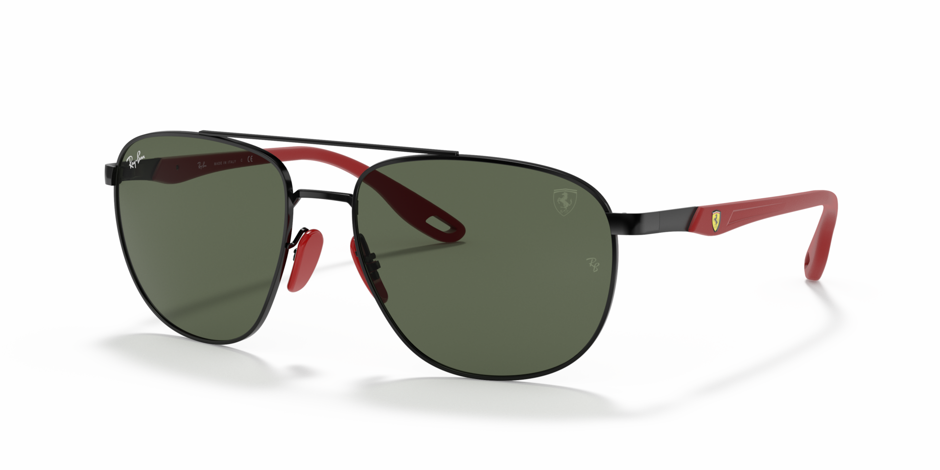 Ray-Ban Rb3659m Scuderia Ferrari Collection Lunettes De Soleil - Monture Noir Verres Vert 57-17 190 €