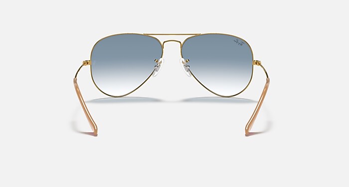 Ray-ban Aviator Gradient Gold Frames Unisex Sunglasses eyewear accessory glasses Ray-Ban Aviator Metal II L (58 - 14) with Brown lenses and  main image 3