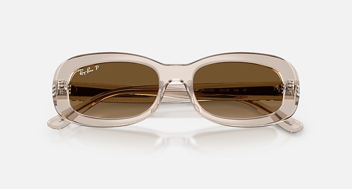 RB2221 Polarized Sunglasses in Transparent Beige and  display picture 2