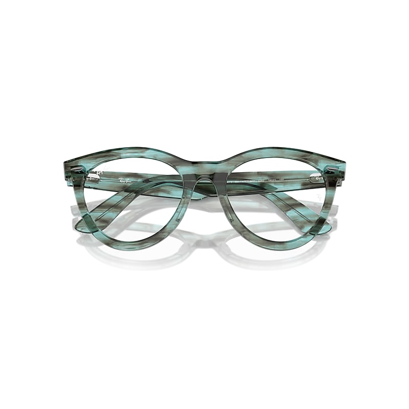 Ray-Ban  Eyeglasses Striped Transparent Green Frame  Lenses Polarized 54-21