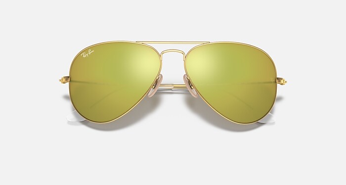 AVIATOR FLASH LENSES Sunglasses in Gold and Yellow Flash (58-14