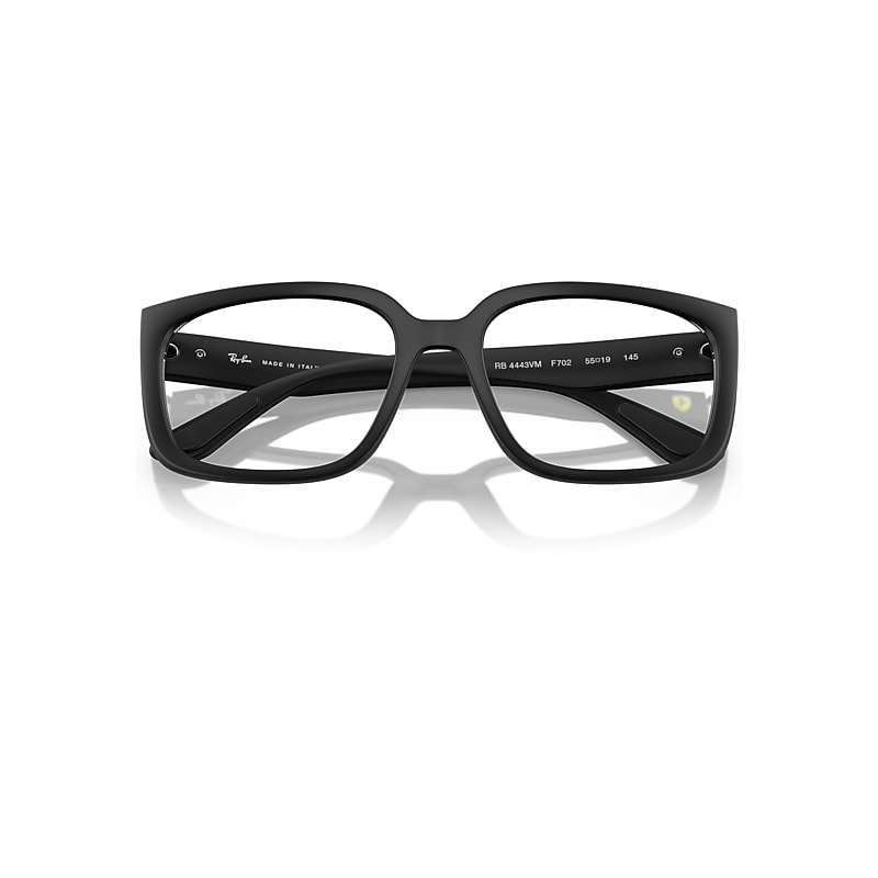 Ray-Ban Rb4443vm Optics Scuderia Ferrari Collection Optical Matte Black Frame Clear Lenses Polarized 55-19