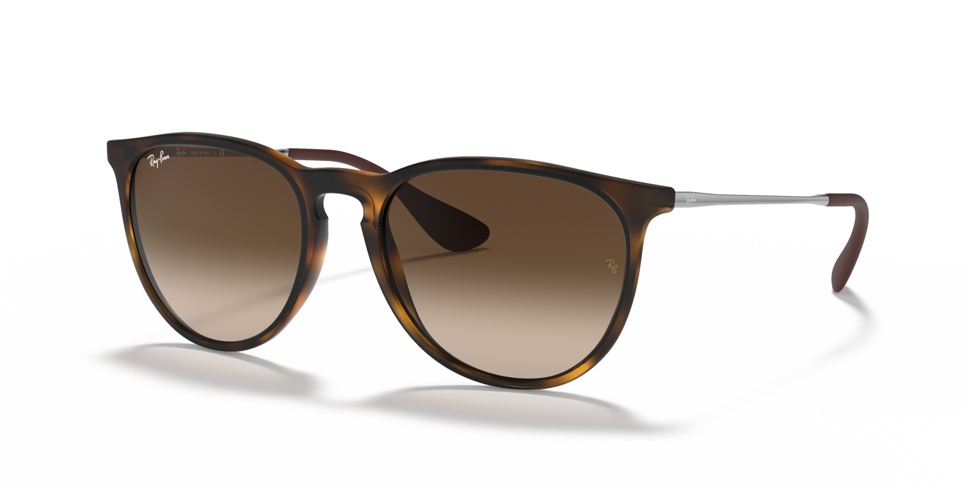 ERIKA CLASSIC Sunglasses in Rubber Havana and Brown (54-18