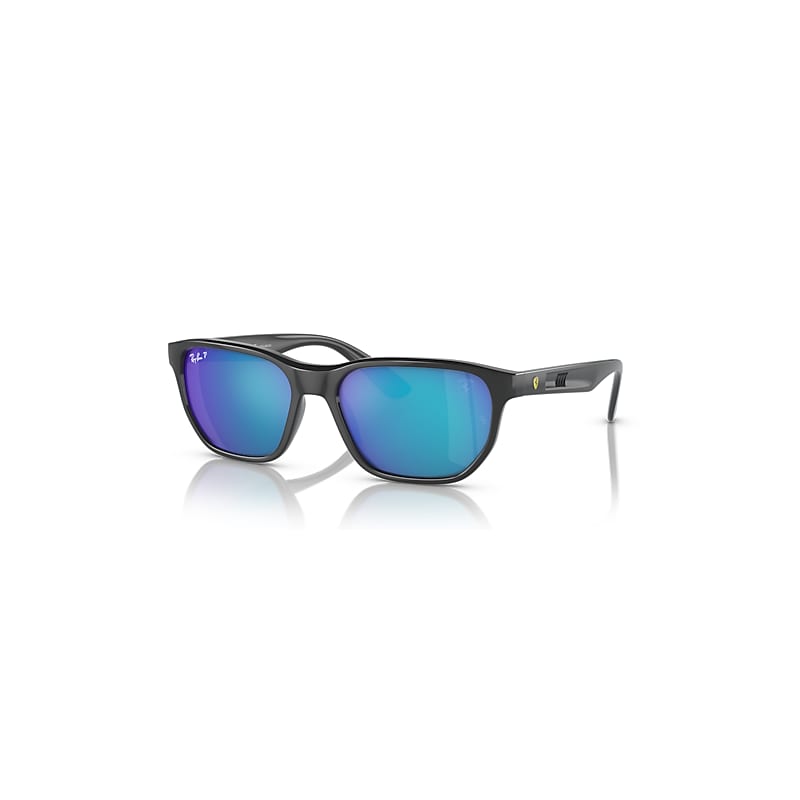 Ray-Ban Sunglasses Men's  Scuderia Ferrari Collection - Grey Frame Blue Lenses Polarized 57-18, RB4404M