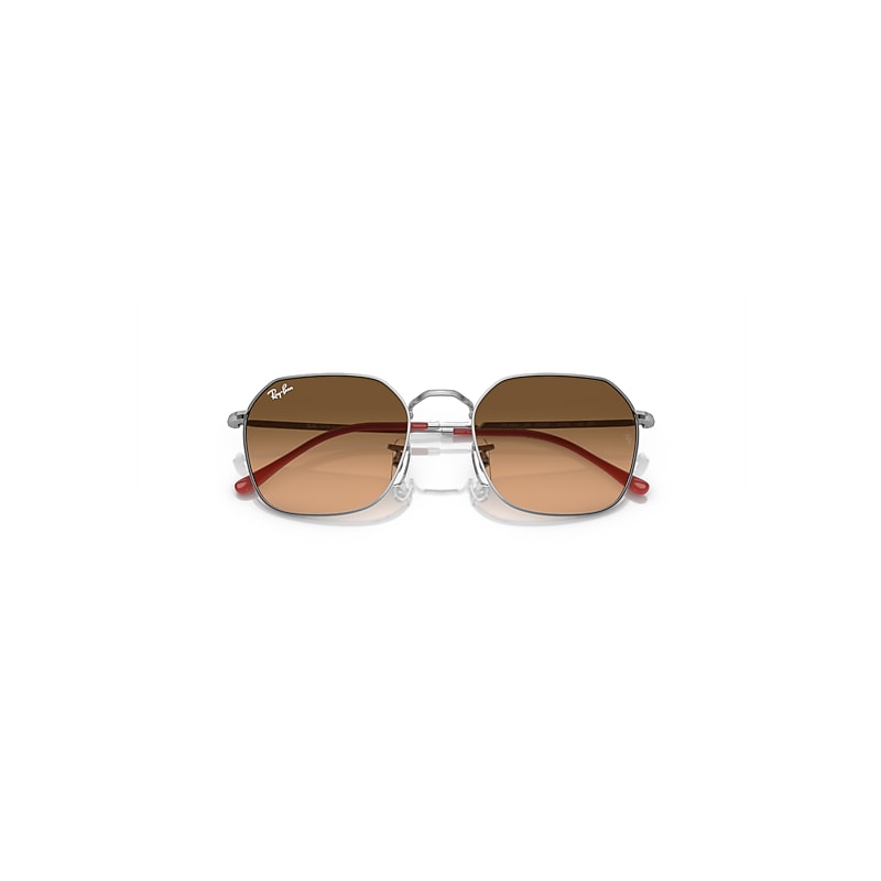 Ray-Ban Jim Sunglasses Silver Frame Pink Lenses 55-20