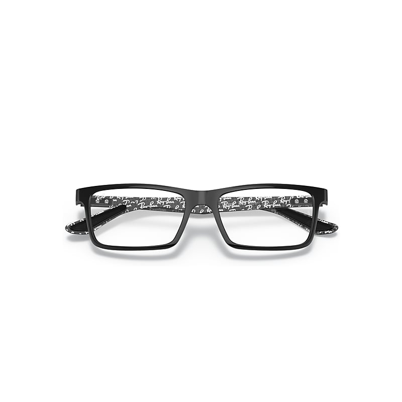 Ray-Ban Rb8901 Optics Eyeglasses Black Frame Clear Lenses Polarized 55-17
