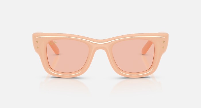 WAYFARER PUFFER サングラス ソリッドヌード と ダークピンク (50-23