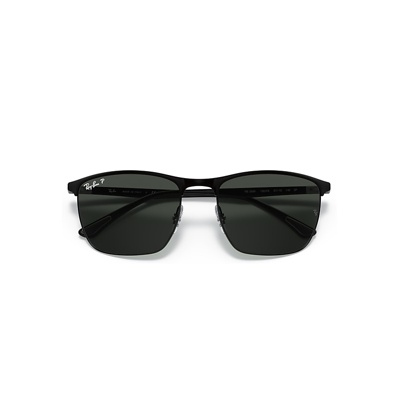 Ray-Ban Rb3686 Polarized+ Lenses Sunglasses Black Frame Grey Lenses Polarized 57-19