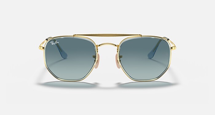 MARSHAL II Sunglasses in Arista Gold and Blue Gradient (52-23