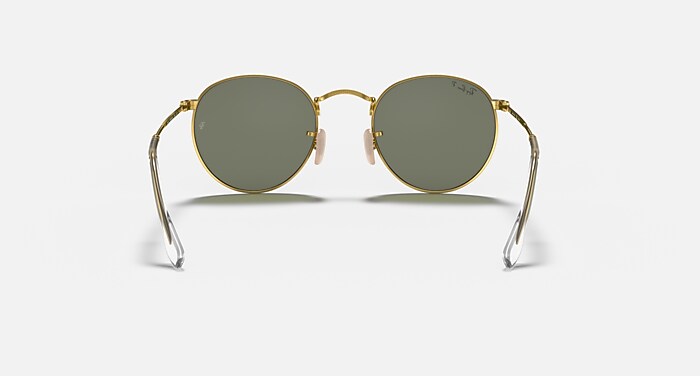 ROUND METAL Sunglasses in Arista Gold and G-15 Green Polarized