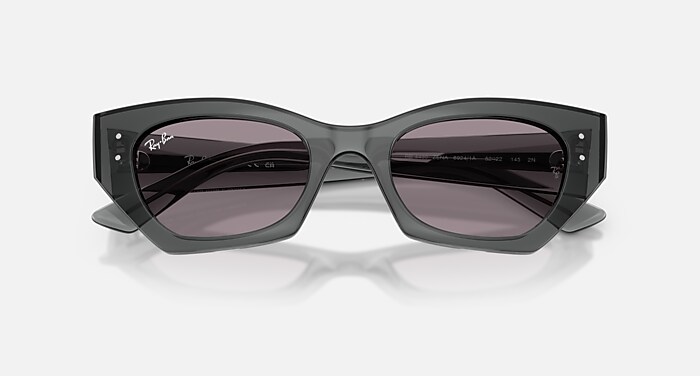 ZENA BIO-BASED Sunglasses in Transparent Grey and Dark Violet (49