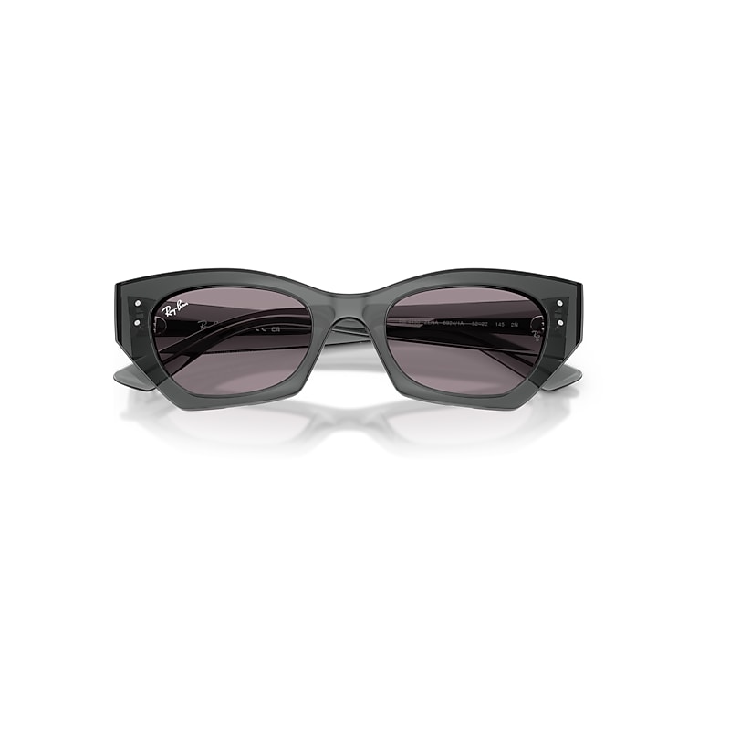 ZENA BIO-BASED Sunglasses in Transparent Grey and Dark Violet (52