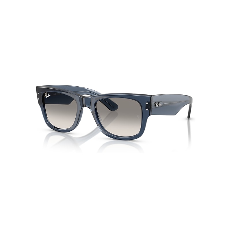 Ray - Ban Unisex Blue/Grey Rb0840s Mega Wayfarer 684532 Sunglasses Acetate Squared Normal Nuanced - Image 4
