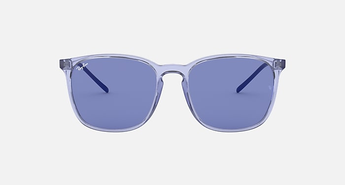 RB4387F Sunglasses in Transparent Light Blue and Light Blue 