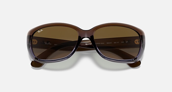 【美品】Ray banポリッシュ ブラウンRB4101 レイバン JACKIE OHH Sunglasses in Brown and Brown Gradient - RB4101 | Ray