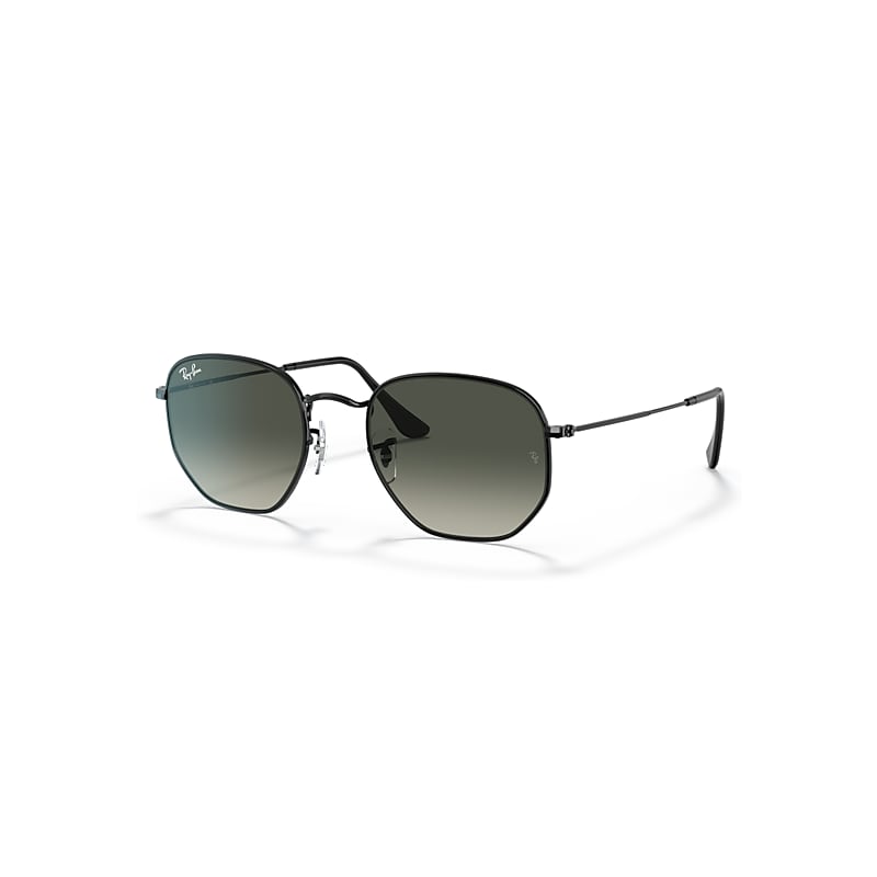 Ray-Ban Sunglasses  Hexagonal - Black Frame Grey Lenses 54-21, RB3548