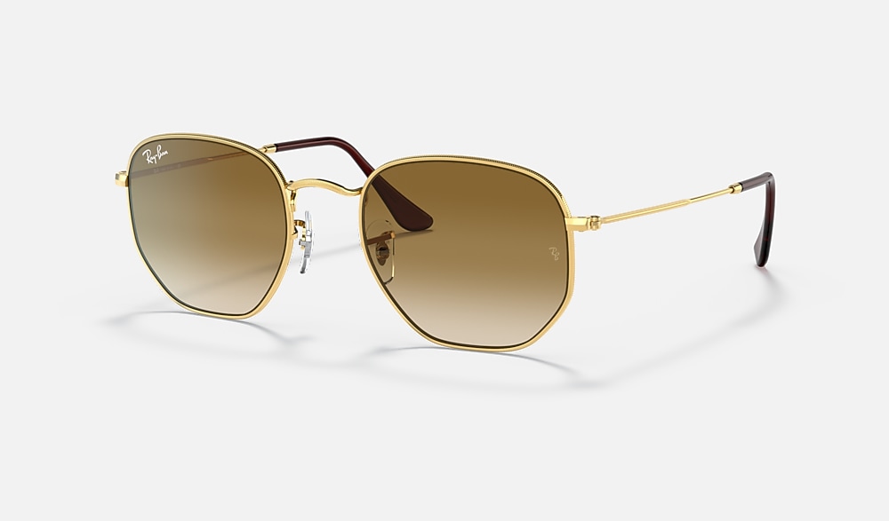 Ray・Ban サングラス HEXAGONAL サングラス アリスタゴールド と ライトブラウン諧調 (54-21