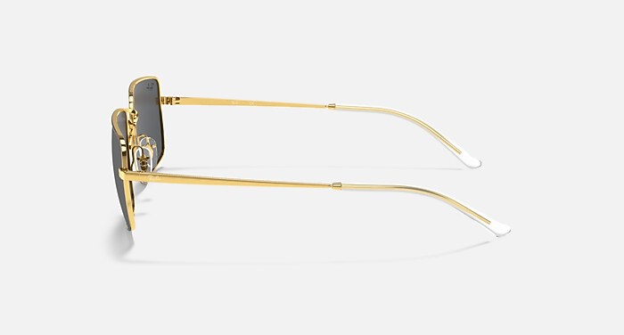RB3669F Sunglasses in Black On Gold and Dark Grey (57-20