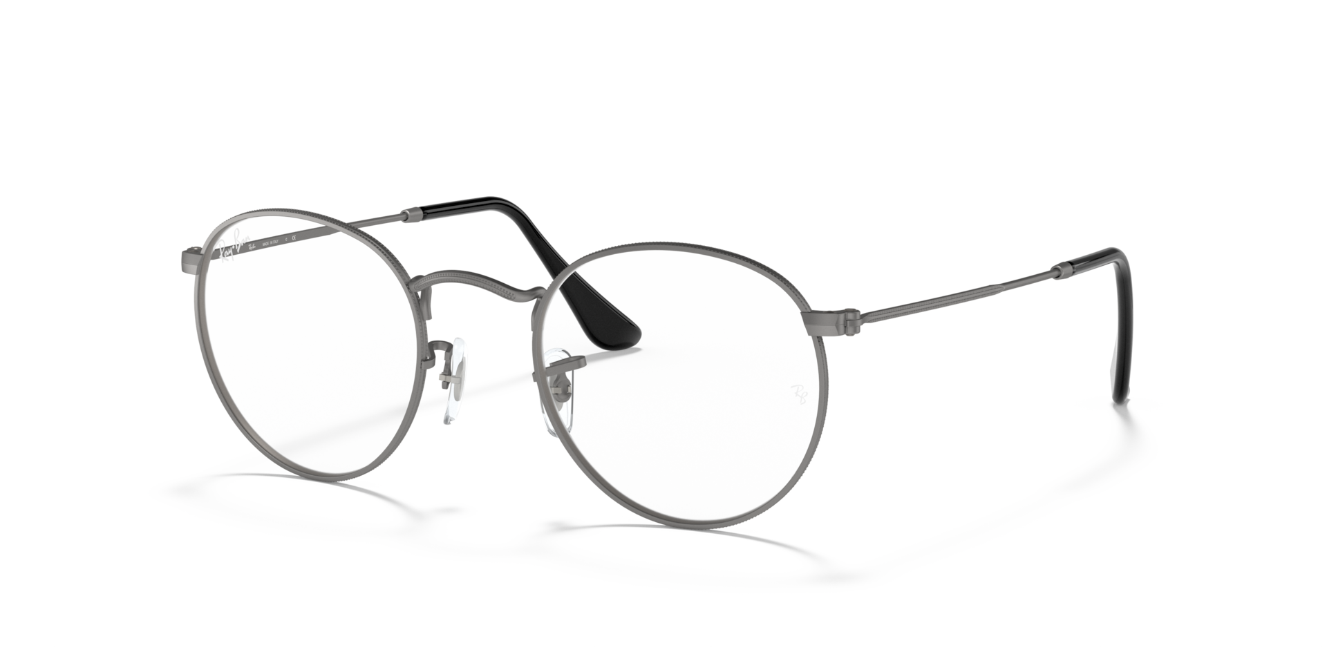 ROUND METAL OPTICS Eyeglasses with Gunmetal and Clear (50-21