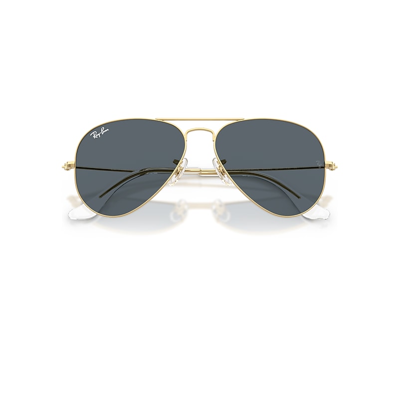 Ray-Ban Aviator Classic Sunglasses Arista Frame Blue Lenses 55-14