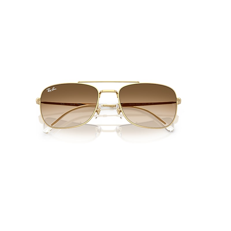 Ray-Ban Rb3755 Sunglasses Arista Gold Frame Brown Lenses 59-19