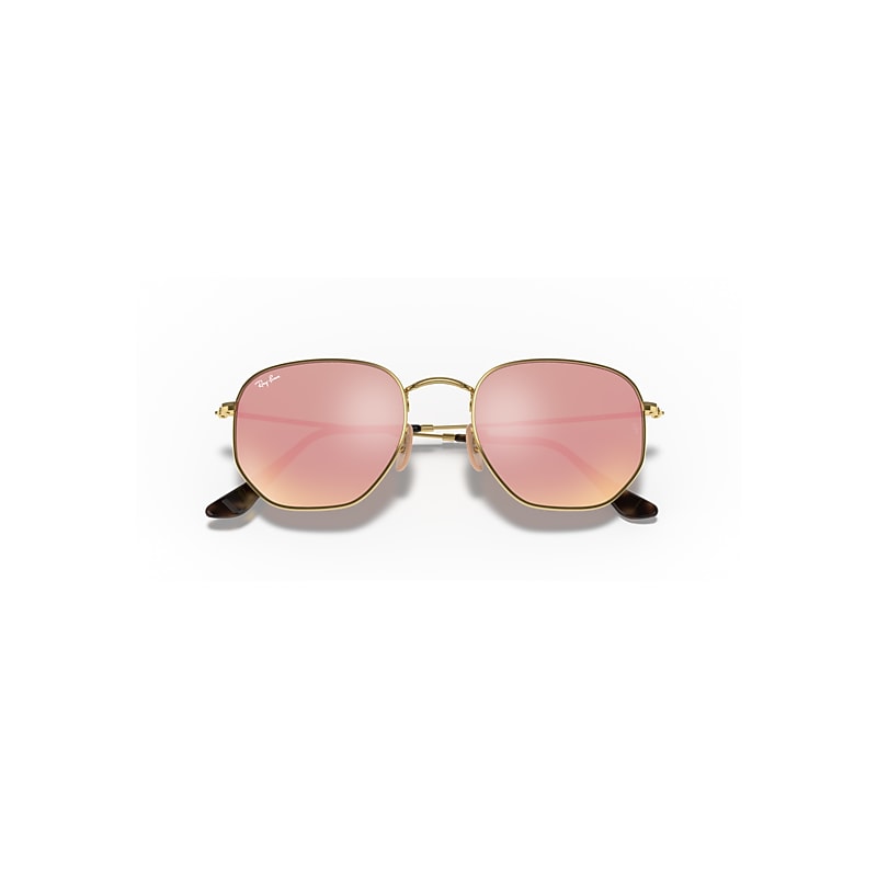 HEXAGONAL FLAT LENSES Sunglasses in Arista Gold and Bronze (54-21
