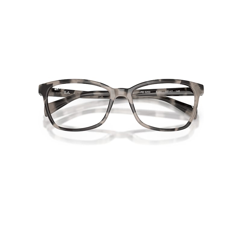 Ray-Ban Rb5362 Optics Optical Opal Grey Havana Frame Clear Lenses Polarized 52-17