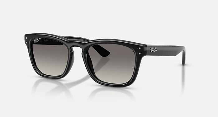 RB4374 Polarised Sunglasses in Black and Polarized Grey Gradient