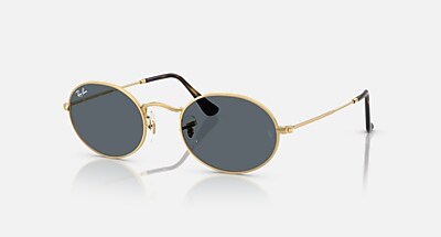 OVAL FLAT LENSES サングラス アリスタゴールド と ダークグレー (51