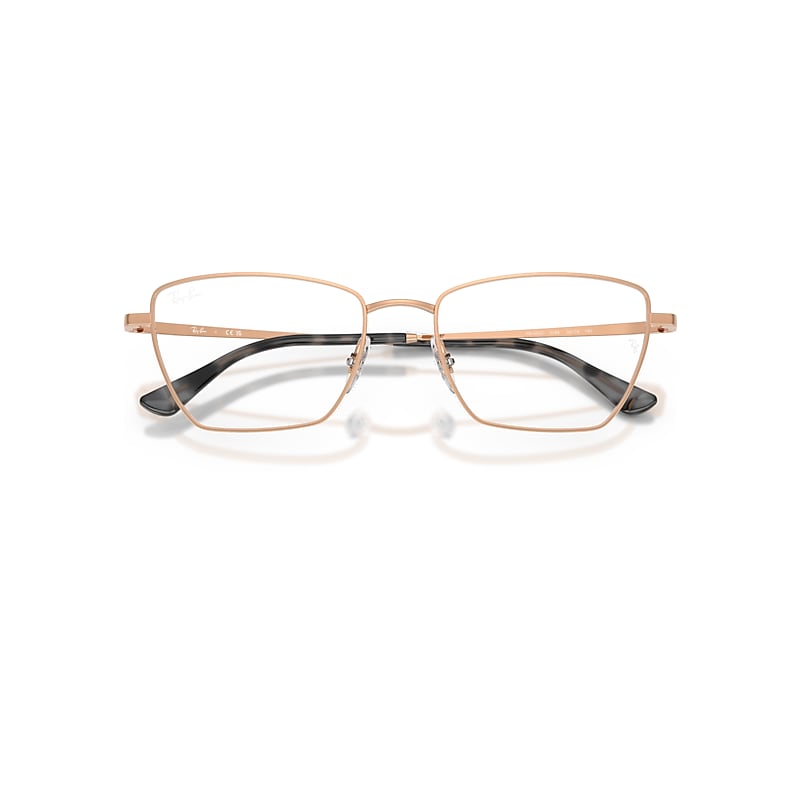 Ray-Ban Drea Optics Bio-based Eyeglasses Rosegold Frame Clear Lenses Polarized 56-18