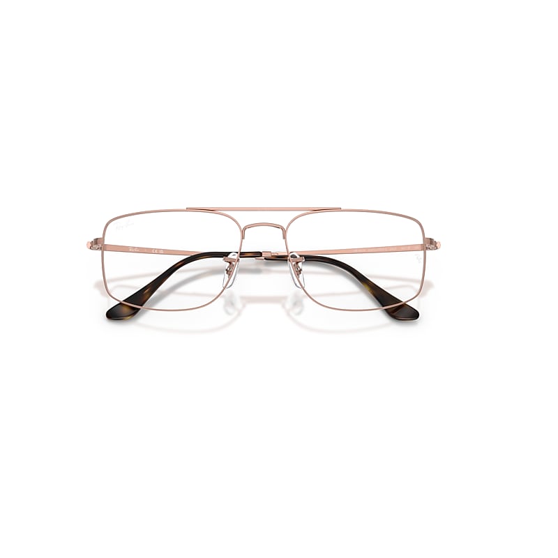 Ray-Ban Explorer III Optics Optical Copper Frame Clear Lenses Polarized 56-18