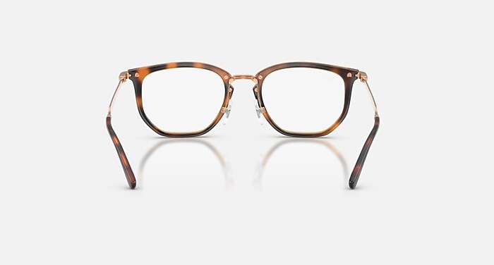 RB9085V OPTICS KIDS メガネ ストライプハバナ と クリア (44-18