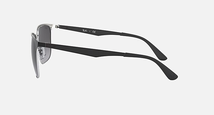 RB3569 Sunglasses in Black On Silver and Grey Gradient (59-17