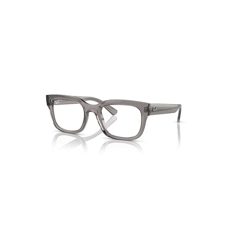 Ray-Ban Eyeglasses Unisex Chad Optics Bio-based - Transparent Grey Frame Clear Lenses Polarized 52-22
