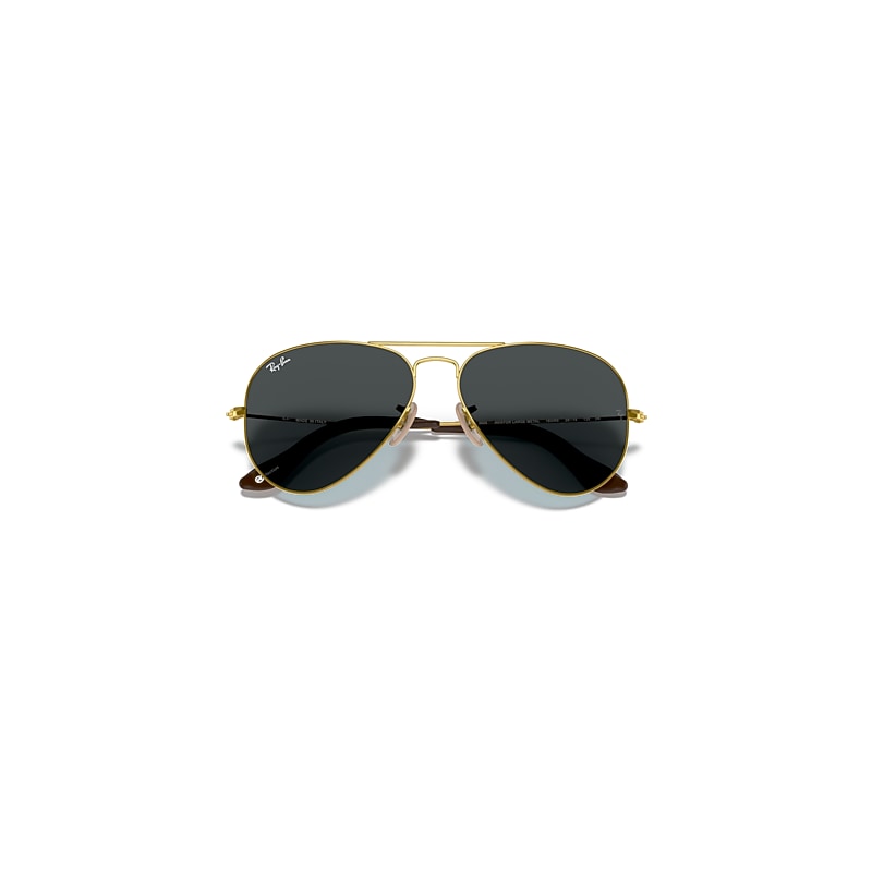 Ray-Ban Aviator @collection Sunglasses Arista Gold Frame Blue Lenses 58-14