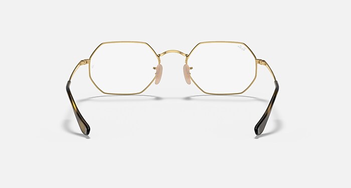 OCTAGONAL OPTICS Polarized Eyeglasses with Arista Gold and Clear