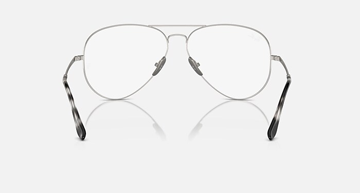 AVIATOR TITANIUM OPTICS メガネ シルバー と クリア (58-14) - RB8789