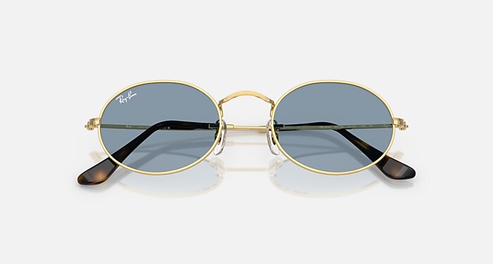 OVAL METAL SUMMER CAPSULE サングラス アリスタゴールド と ブルー