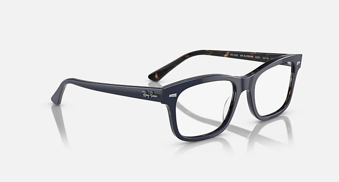 【美品】Ray Ban レイバン　BURBANK 伊達メガネRB5383F BURBANK OPTICS Eyeglasses with Blue On Havana and Clear (54-19