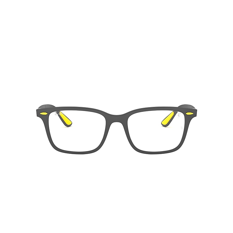 Ray-Ban Rb7144m Scuderia Ferrari Collection Optical Grey Frame Clear Lenses Polarized 53-18
