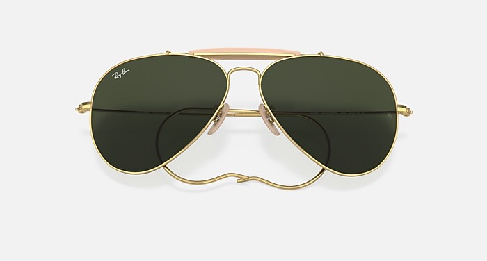 OUTDOORSMAN Sunglasses in Arista Gold and G-15 Green (58-14