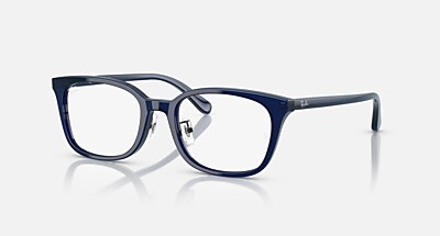 RB5407D OPTICS メガネ 透明ダークブルー と クリア (52-19) - RB5407D