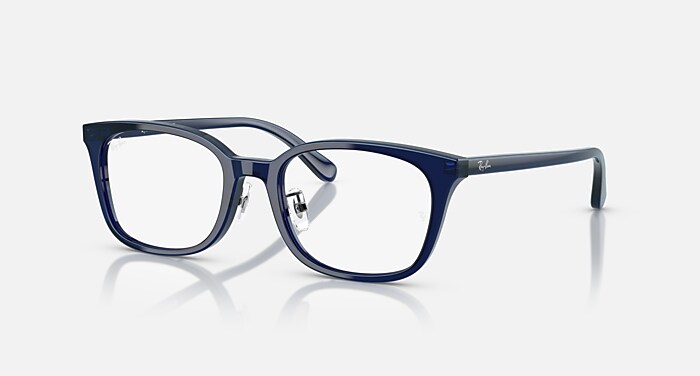 RB5407D OPTICS メガネ 透明ダークブルー と クリア (52-19) - RB5407D