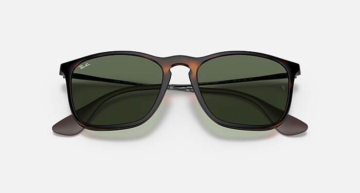CHRIS Sunglasses in Light Havana and Dark Green (54-18) - RB4187
