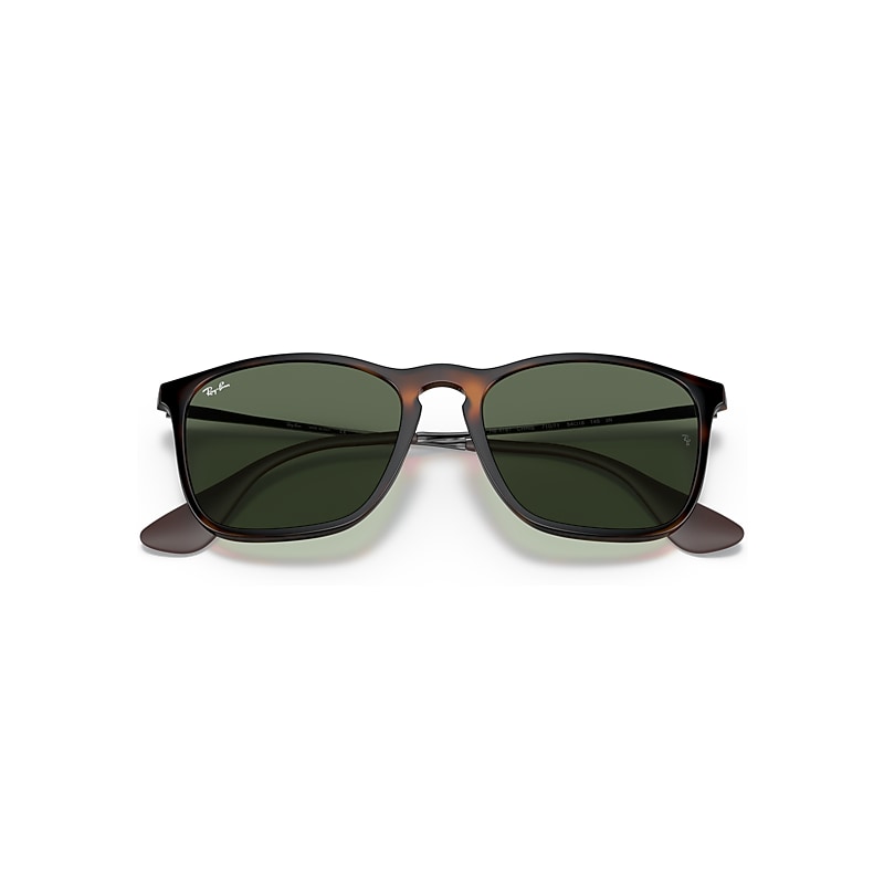 CHRIS Sunglasses in Light Havana and Dark Green (54-18) - RB4187