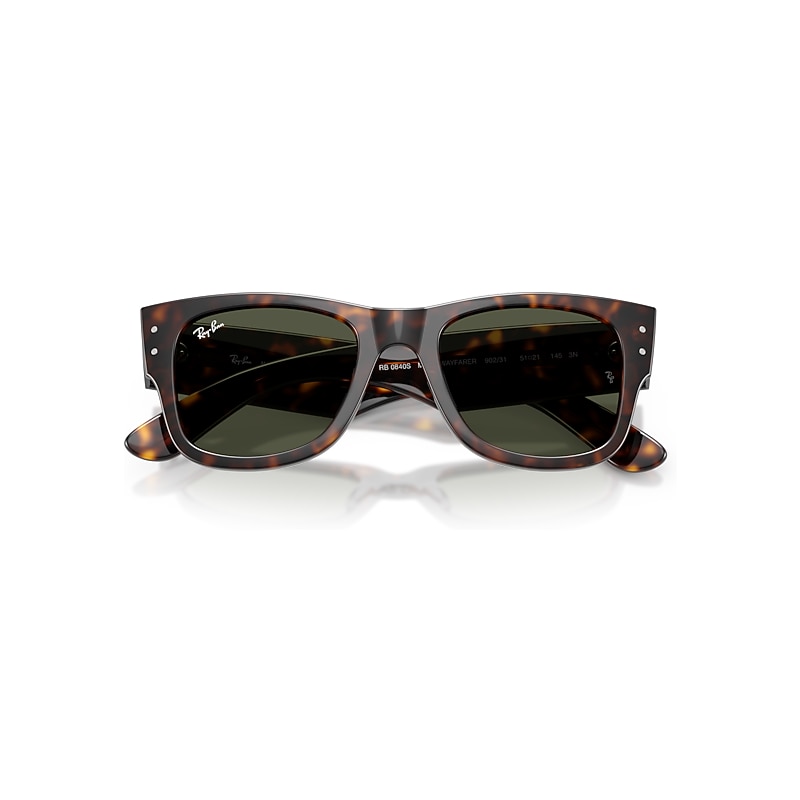 MEGA WAYFARER Sunglasses in Havana and Green (51-21) - RB0840S