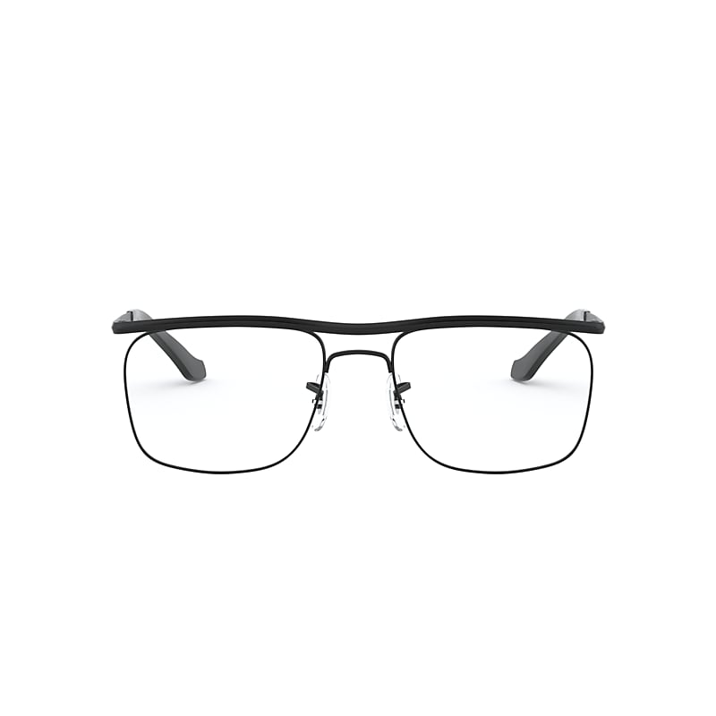 Ray-Ban Olympian II Optics Eyeglasses Black Frame Clear Lenses 52-18