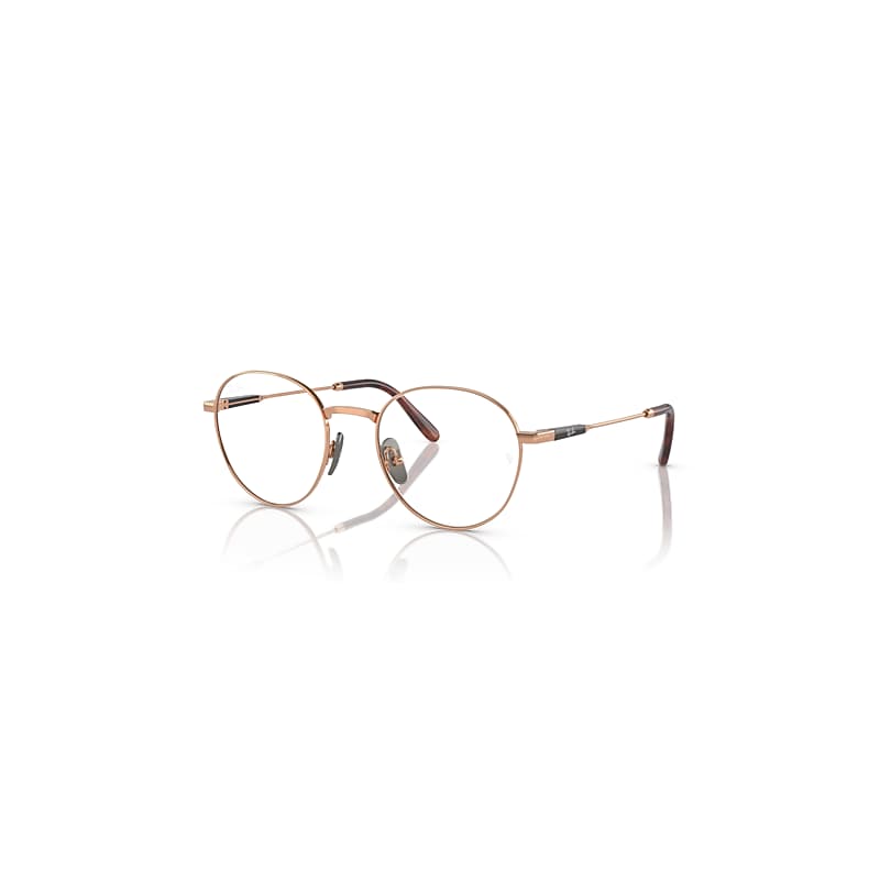 Ray-Ban Eyeglasses  David Titanium Optics - Light Brown Frame Clear Lenses Polarized 51-20, RB8782